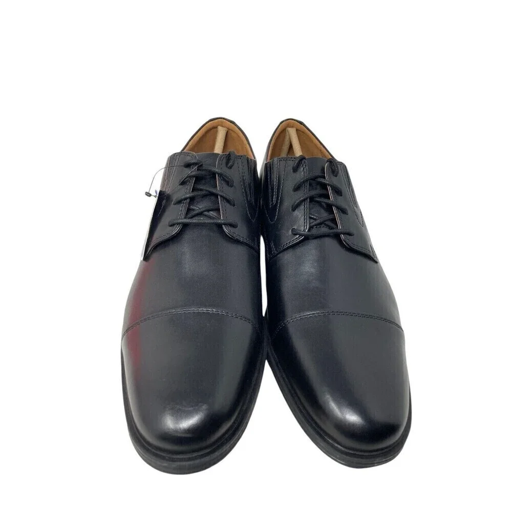 Clarks Collection Whiddon Cap Shoe Men's Size 13 M Black Leather Comfort